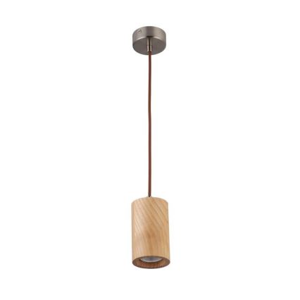 Suspension filaire 1xGU10/10W/230V frêne/bois massif marron
