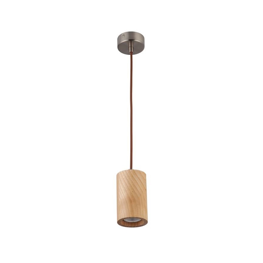 Suspension filaire 1xGU10/10W/230V frêne/bois massif marron