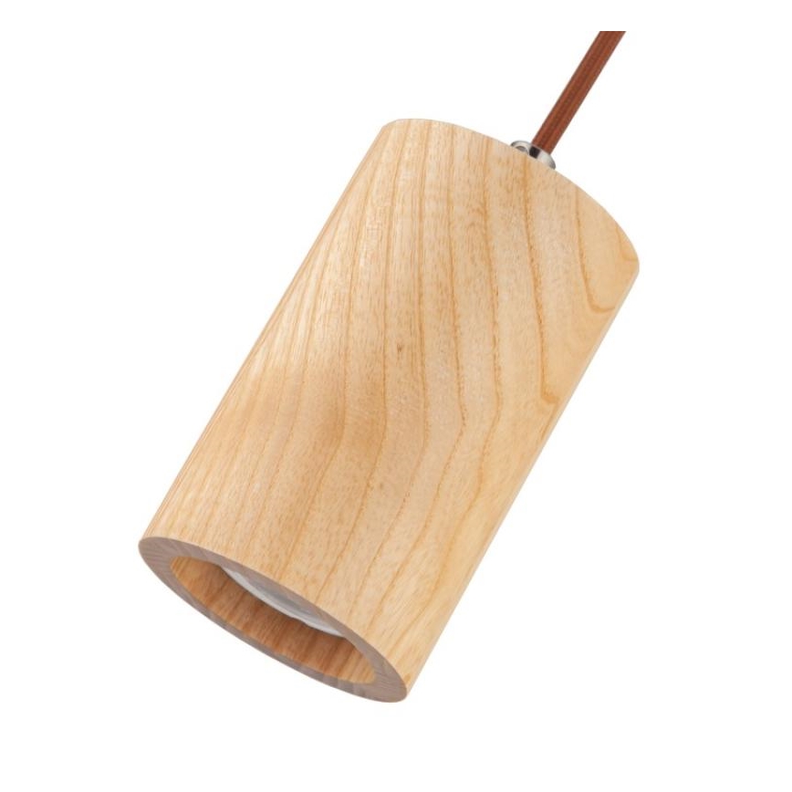 Suspension filaire 1xGU10/10W/230V frêne/bois massif marron