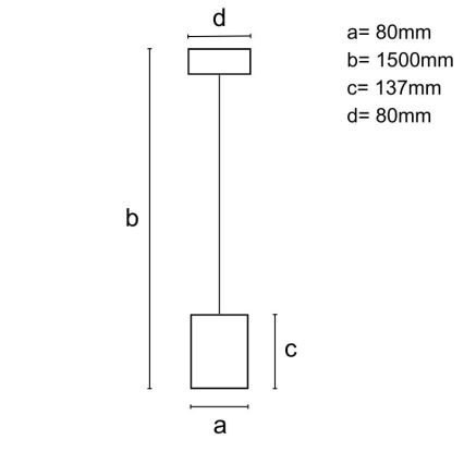 Suspension filaire 1xGU10/10W/230V frêne/bois massif marron