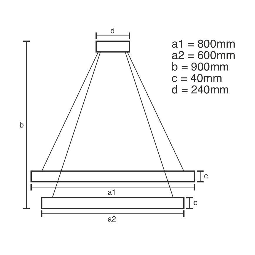 Suspension filaire à intensité variable LED/100W/230V 3000-6500K + télécommande