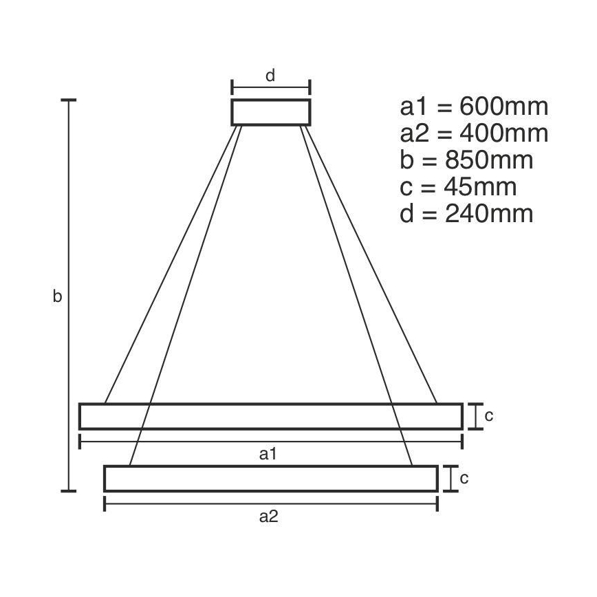 Suspension filaire à intensité variable LED/120W/230V 3000-6500K + télécommande
