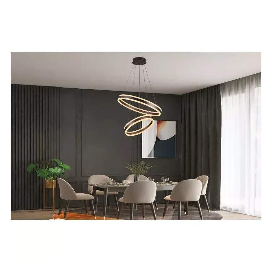 Suspension filaire à intensité variable LED/135W/230V 3000-6500K d. 60 cm + Télécommande