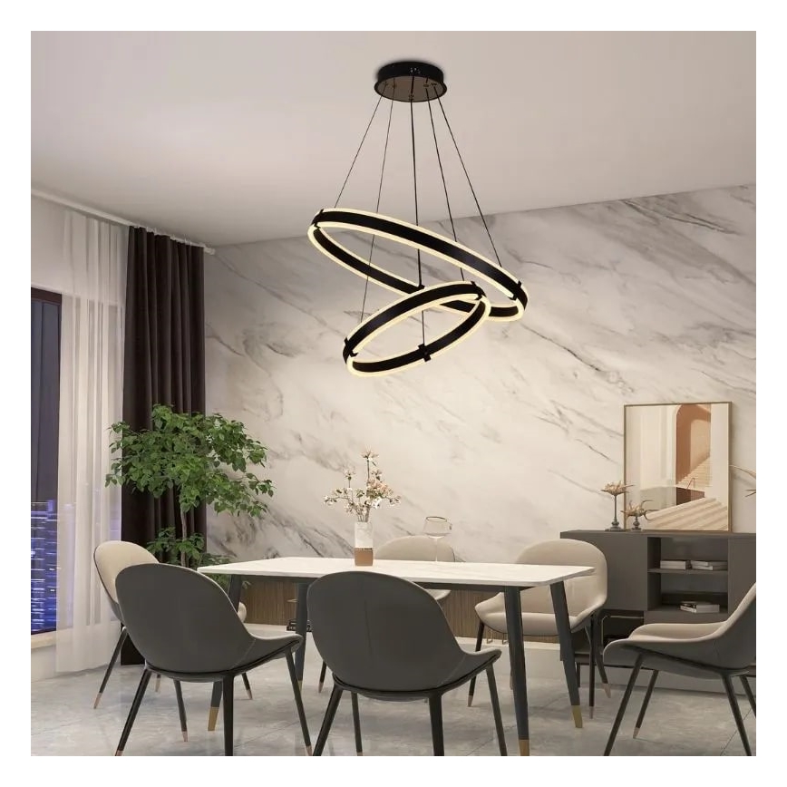 Suspension filaire à intensité variable LED/140W/230V 3000-6500K d. 60 cm + Télécommande