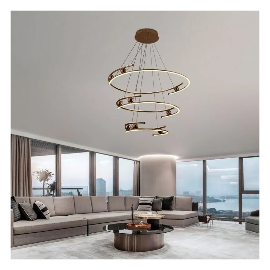 Suspension filaire à intensité variable LED/170W/230V 3000-6500K d. 80 cm + Télécommande