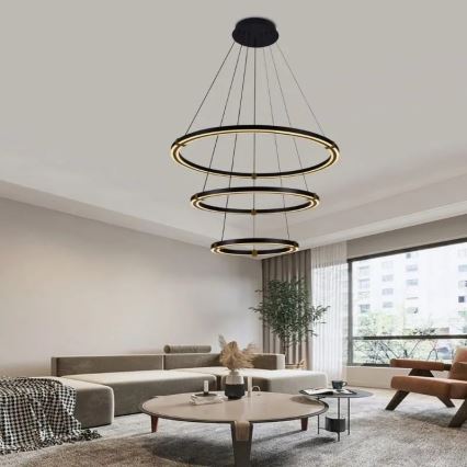 Suspension filaire à intensité variable LED/235W/230V 3000-6500K d. 80 cm + Télécommande