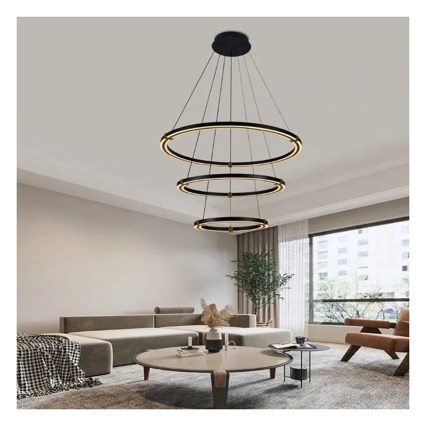 Suspension filaire à intensité variable LED/235W/230V 3000-6500K d. 80 cm + Télécommande