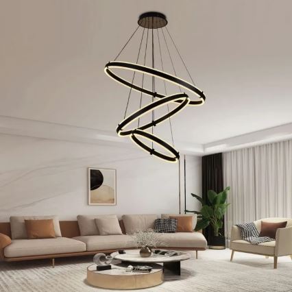 Suspension filaire à intensité variable LED/250W/230V 3000-6500K d. 80 cm + Télécommande