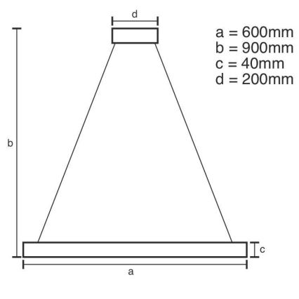 Suspension filaire à intensité variable LED/42W/230V 3000-6500K d. 60 cm + Télécommande