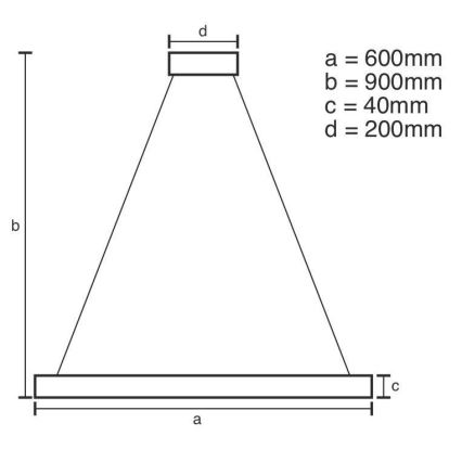 Suspension filaire à intensité variable LED/42W/230V 3000-6500K d. 60 cm + Télécommande