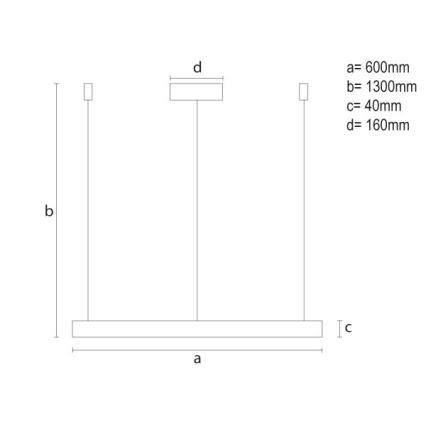 Suspension filaire à intensité variable LED/42W/230V 3000-6500K + Télécommande