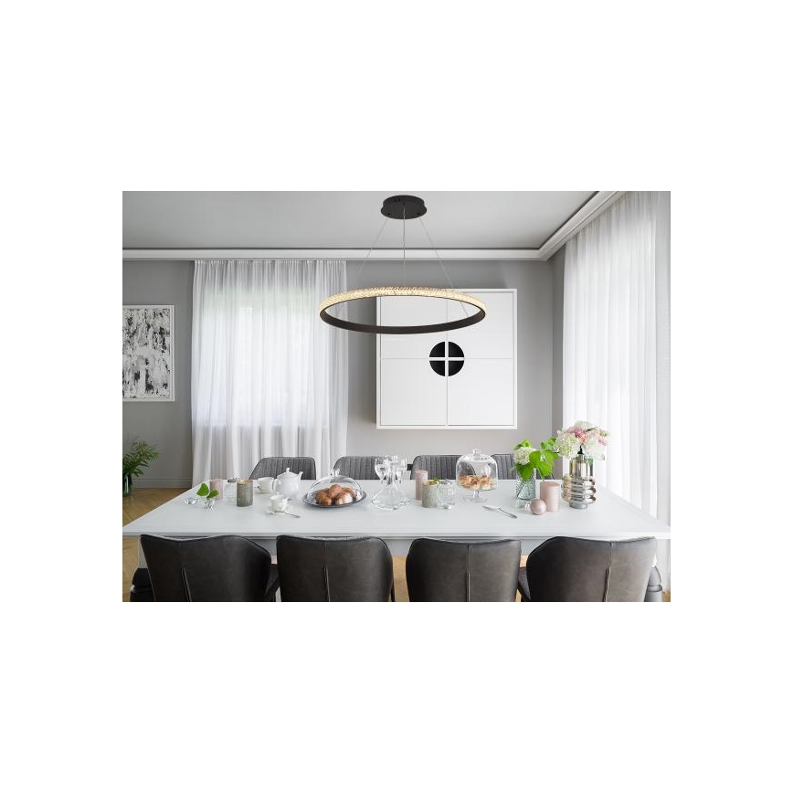 Suspension filaire à intensité variable LED/55W/230V 3000-6500K d. 80 cm + Télécommande