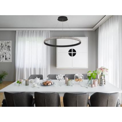 Suspension filaire à intensité variable LED/55W/230V 3000-6500K d. 80 cm + Télécommande