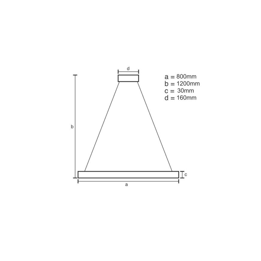 Suspension filaire à intensité variable LED/55W/230V 3000-6500K d. 80 cm + Télécommande