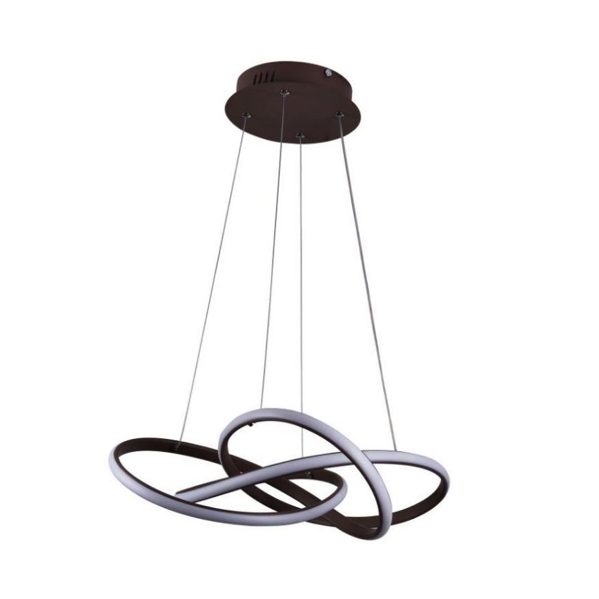 Suspension filaire à intensité variable LED/65W/230V 3000-6500K d. 48 cm marron + Télécommande