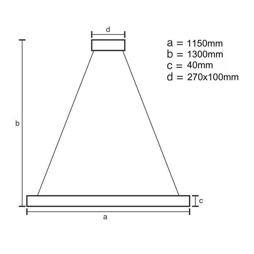 Suspension filaire à intensité variable LED/65W/230V 3000-6500K + télécommande