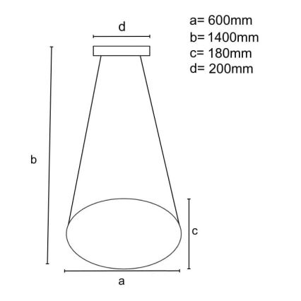 Suspension filaire à intensité variable LED/70W/230V 3000-6500K d. 60 cm blanc + Télécommande