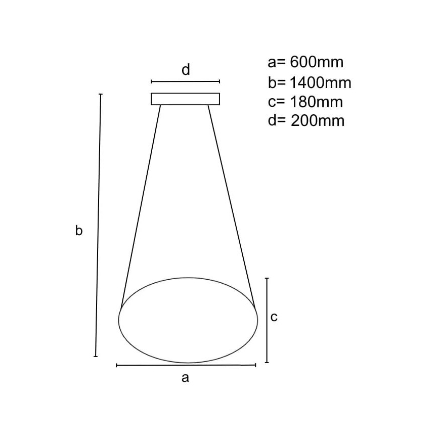 Suspension filaire à intensité variable LED/70W/230V 3000-6500K d. 60 cm blanc + Télécommande