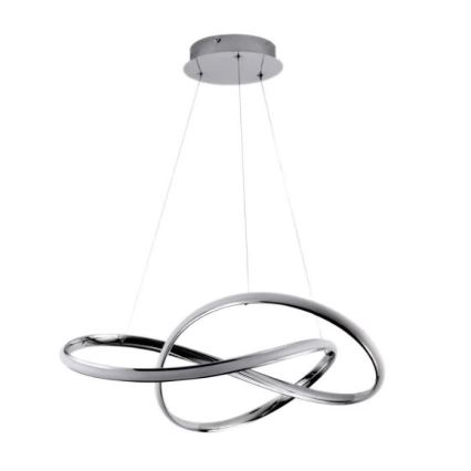 Suspension filaire à intensité variable LED/70W/230V 3000-6500K d. 60 cm chrome brillant + Télécommande