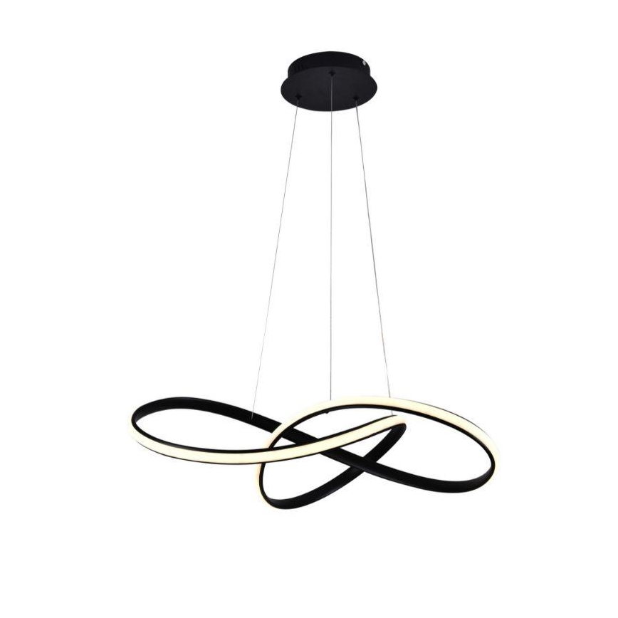Suspension filaire à intensité variable LED/70W/230V 3000-6500K d. 60 cm noir + Télécommande