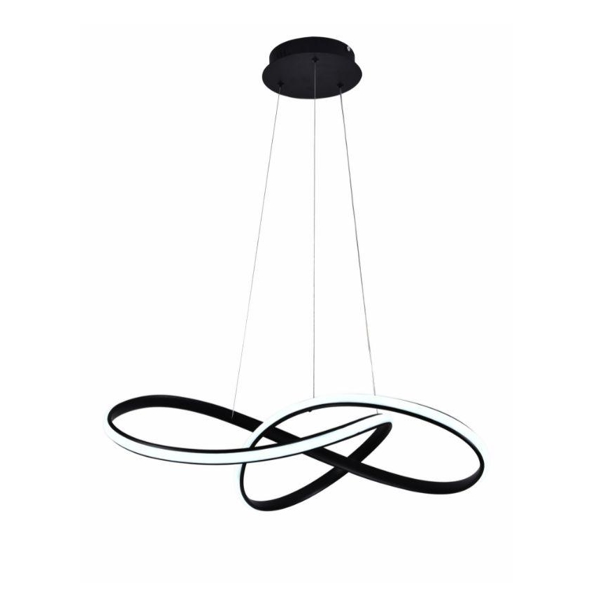 Suspension filaire à intensité variable LED/70W/230V 3000-6500K d. 60 cm noir + Télécommande