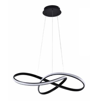 Suspension filaire à intensité variable LED/70W/230V 3000-6500K d. 60 cm noir + Télécommande