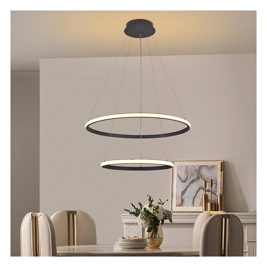 Suspension filaire à intensité variable LED/75W/230V 3000-6500K d. 60 cm + Télécommande