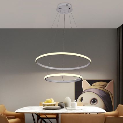 Suspension filaire à intensité variable LED/75W/230V 3000-6500K d. 60 cm + Télécommande