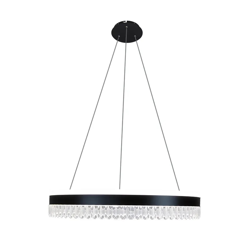 Suspension filaire en cristal à intensité variable LED/80W/230V 3000-6500K noir + télécommande