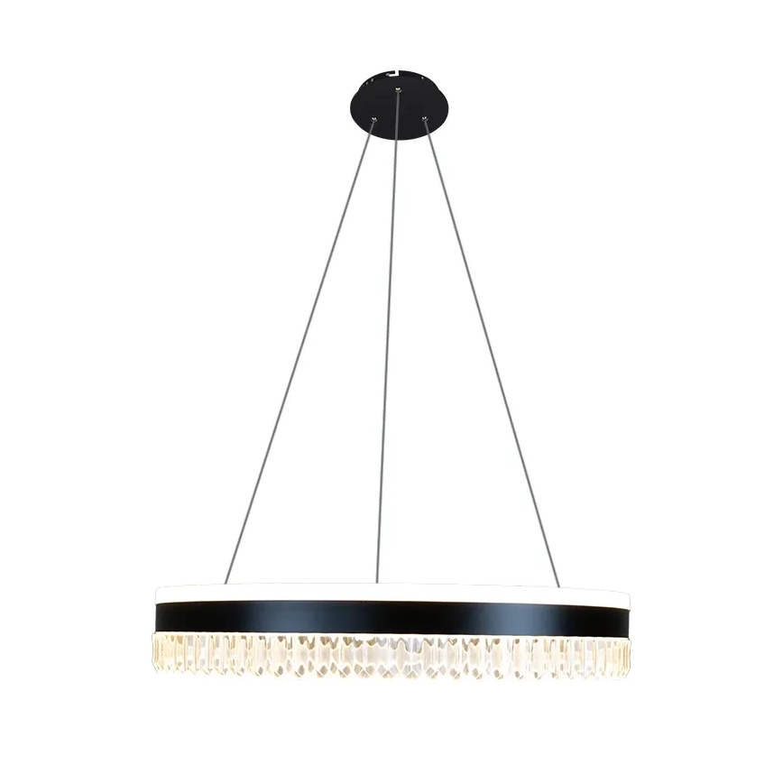 Suspension filaire en cristal à intensité variable LED/80W/230V 3000-6500K noir + télécommande