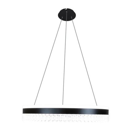 Suspension filaire en cristal à intensité variable LED/80W/230V 3000-6500K noir + télécommande