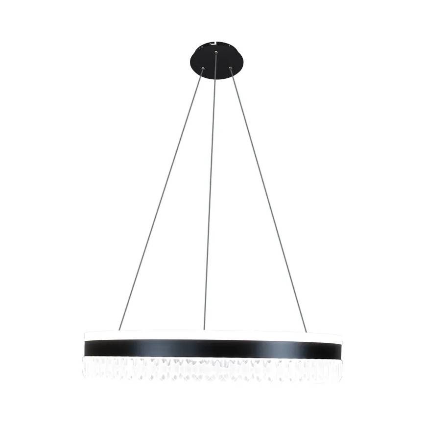 Suspension filaire en cristal à intensité variable LED/80W/230V 3000-6500K noir + télécommande
