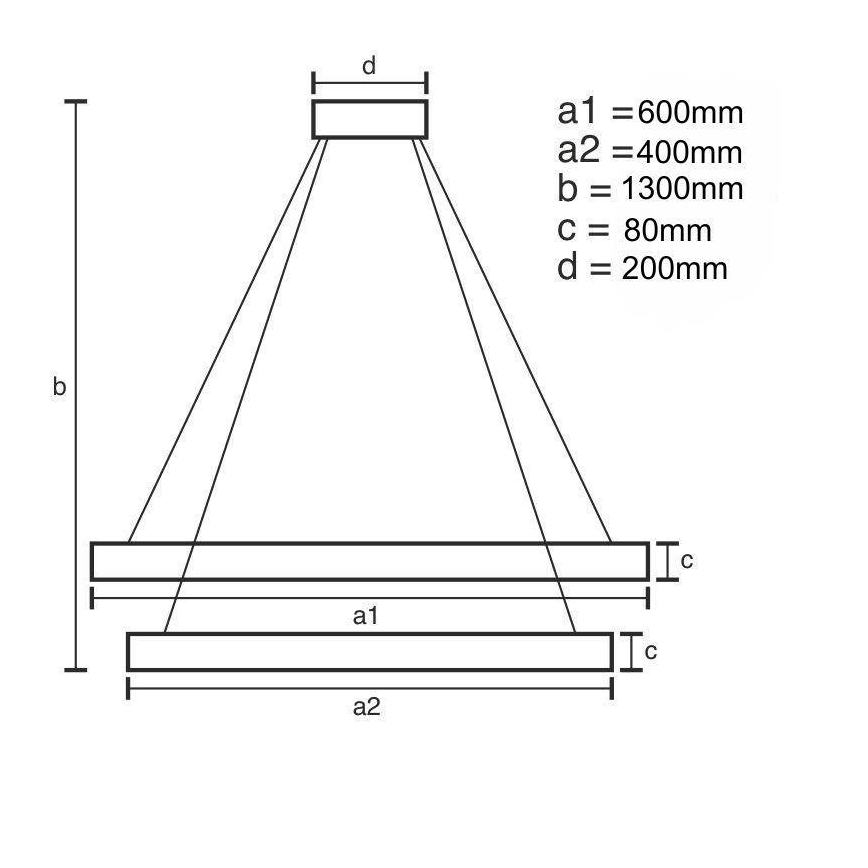 Suspension filaire à intensité variable LED/80W/230V 3000-6500K + télécommande