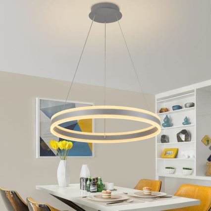 Suspension filaire à intensité variable LED/85W/230V 3000-6500K d. 60 cm + Télécommande