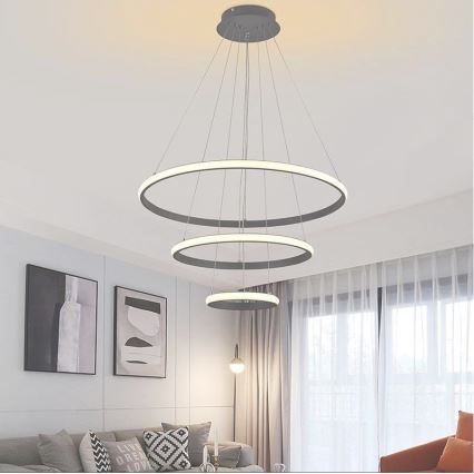 Suspension filaire à intensité variable LED/90W/230V 3000-6500K d. 60 cm + Télécommande