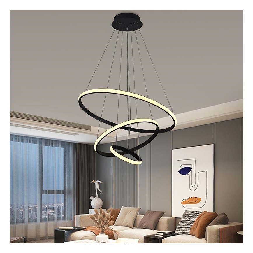 Suspension filaire à intensité variable LED/90W/230V 3000-6500K + télécommande