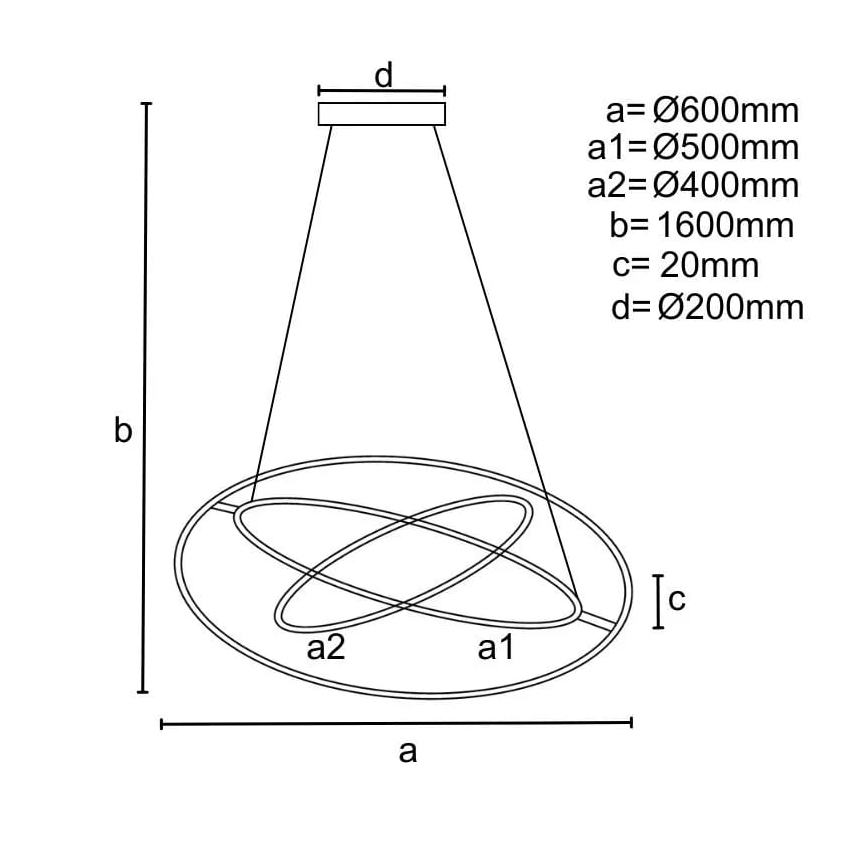 Suspension filaire à intensité variable LED LED/105W/230V 3000-6500K + télécommande
