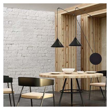 Suspension filaire ABRAMO 2xE27/15W/230V noir