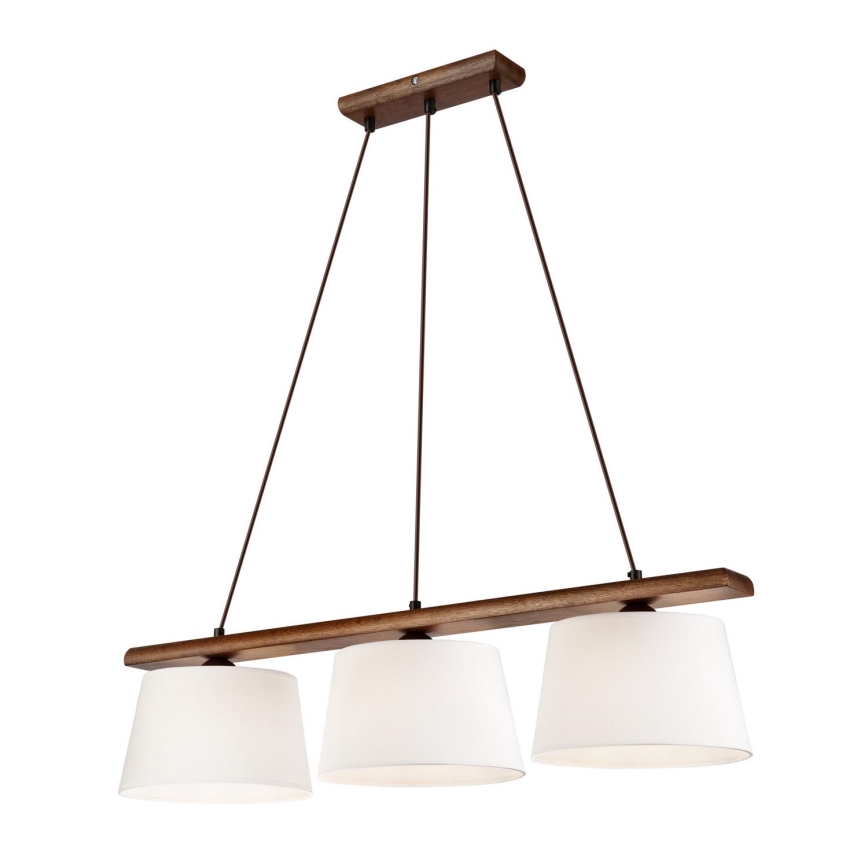 Suspension filaire AIDA 3xE27/60W/230V noyer