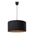 Suspension filaire ALBA 1xE27/15W/230V d. 40 cm noire/dorée