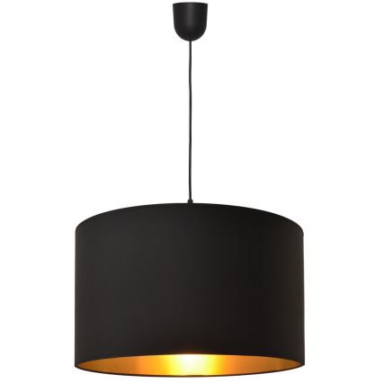 Suspension filaire ALBA 1xE27/15W/230V d. 45 cm noire/dorée