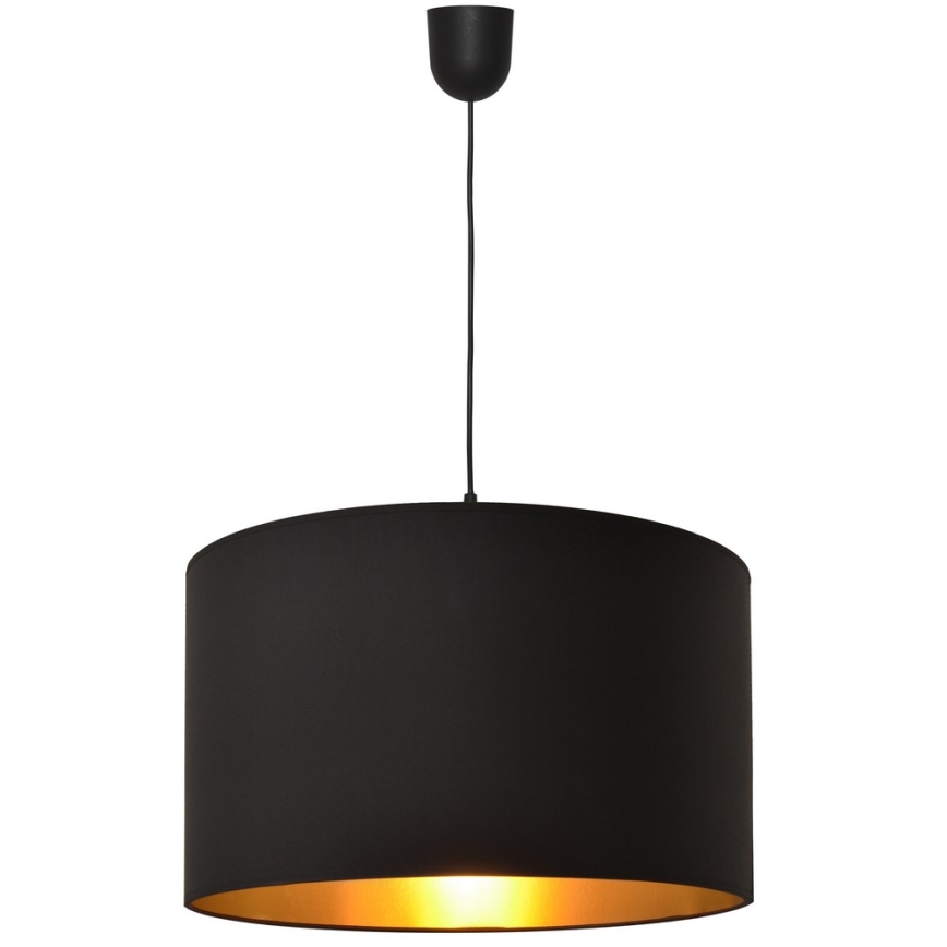 Suspension filaire ALBA 1xE27/15W/230V d. 45 cm noire/dorée