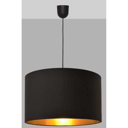 Suspension filaire ALBA 1xE27/15W/230V d. 45 cm noire/dorée