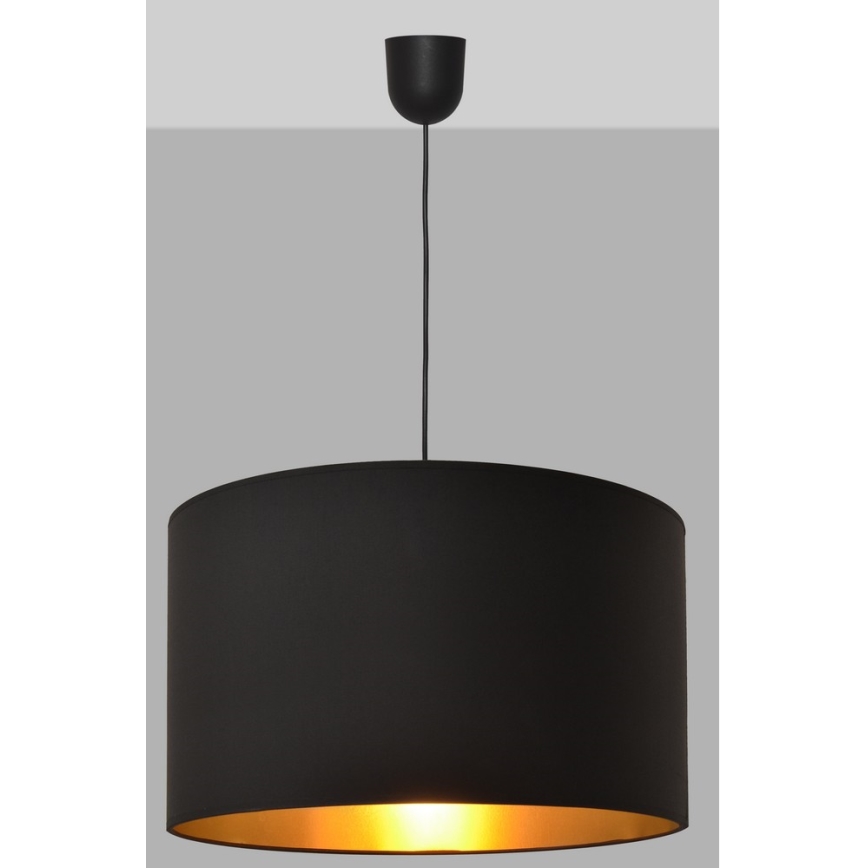 Suspension filaire ALBA 1xE27/15W/230V d. 45 cm noire/dorée