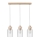 Suspension filaire ALESSANDRO 3xE27/60W/230V chêne