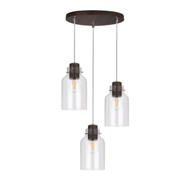 Suspension filaire ALESSANDRO 3xE27/60W/230V hêtre