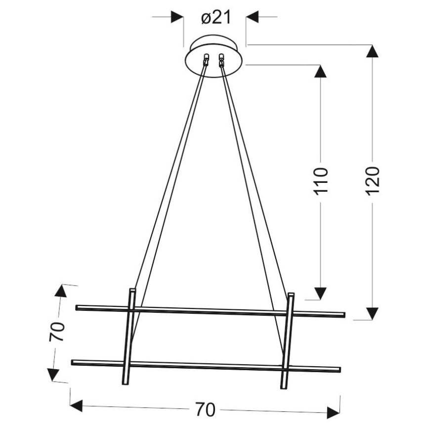 Suspension filaire ANDROS LED/40W/230V