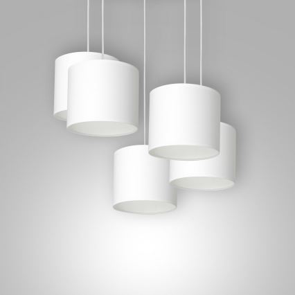 Suspension filaire ARDEN 5xE27/60W/230V blanc