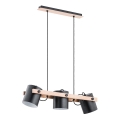 Suspension filaire ARI 3xE27/15W/230V noir/beige