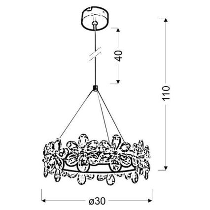 Suspension filaire ARVIN LED/14W/230V